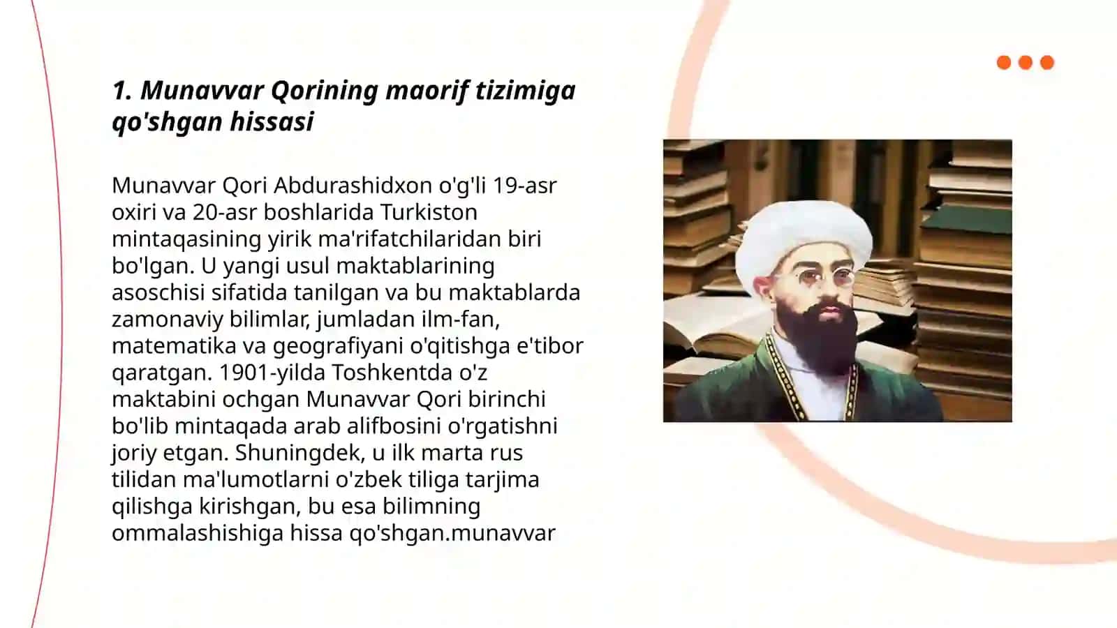 Munavvar Qorining maorif tizimidagi faoliyati 3