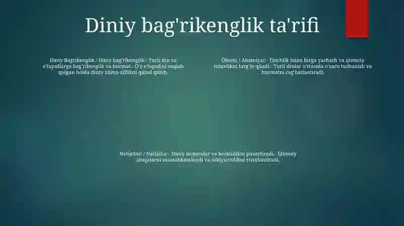 Diniy Baģrikenglik 3