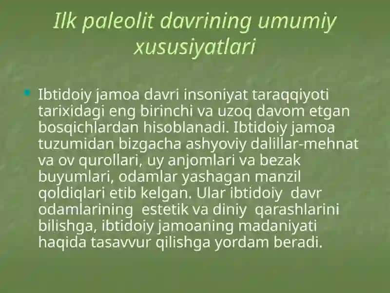 O`rta Osiyodagi Ibtidoiy Manzilgohlari 3