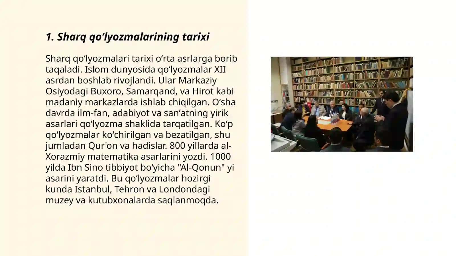 Sharq qoʻlyozmalari tarixi 3