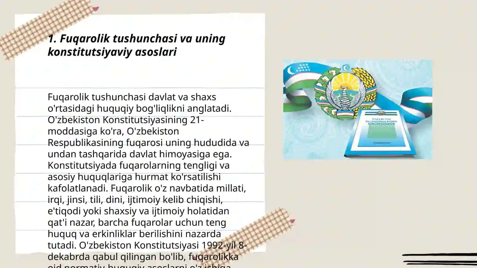 Fuqarolikning konstitutsiyaviy asoslari 3