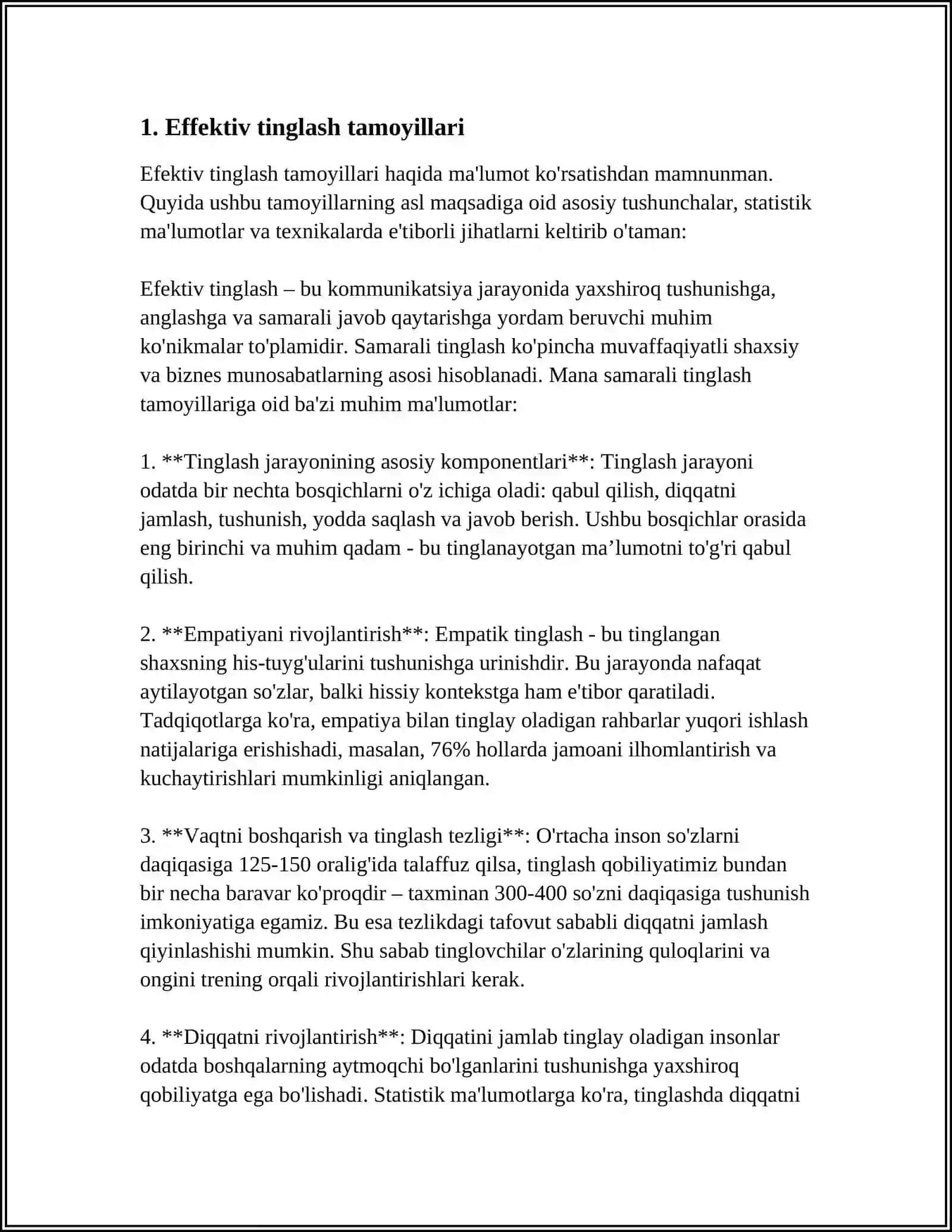 MULOQOTDA TINGLASH VA SUKUT MADANIYATI 3