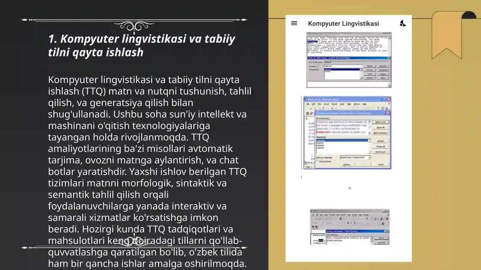 Kompyuter lingvistikasi va tabiiy tilni qayta ishlash 3