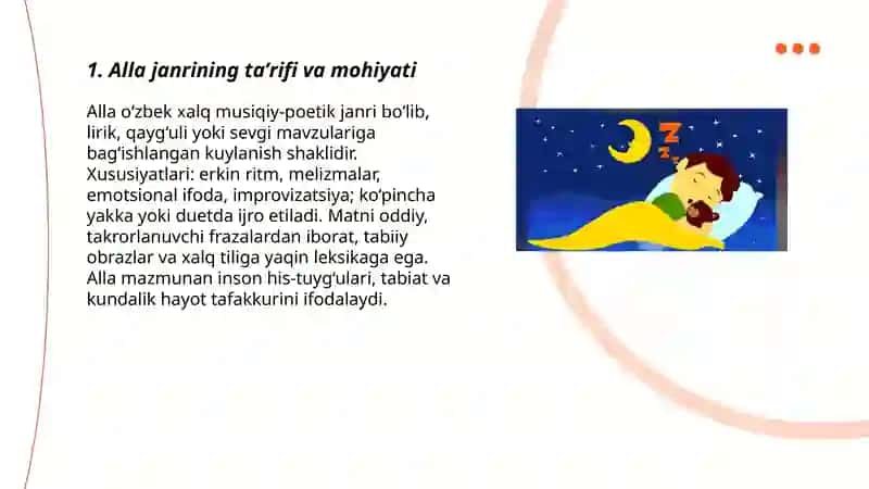 Alla janri va xususiyatlari 3