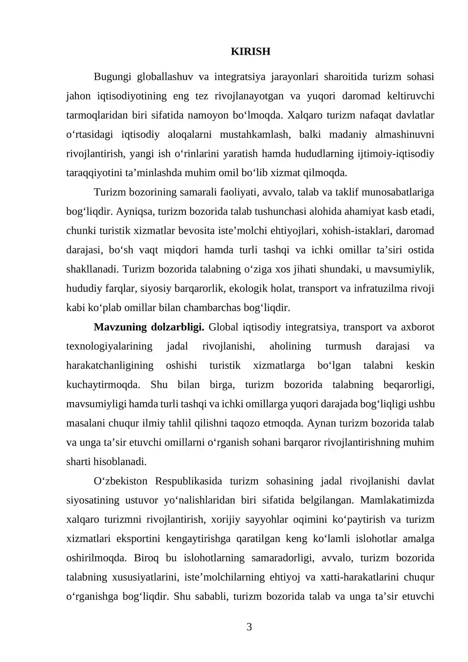 TURIZM BOZORIDA TALAB VA UNGA TA’SIR ETUVCHI OMILLAR 3
