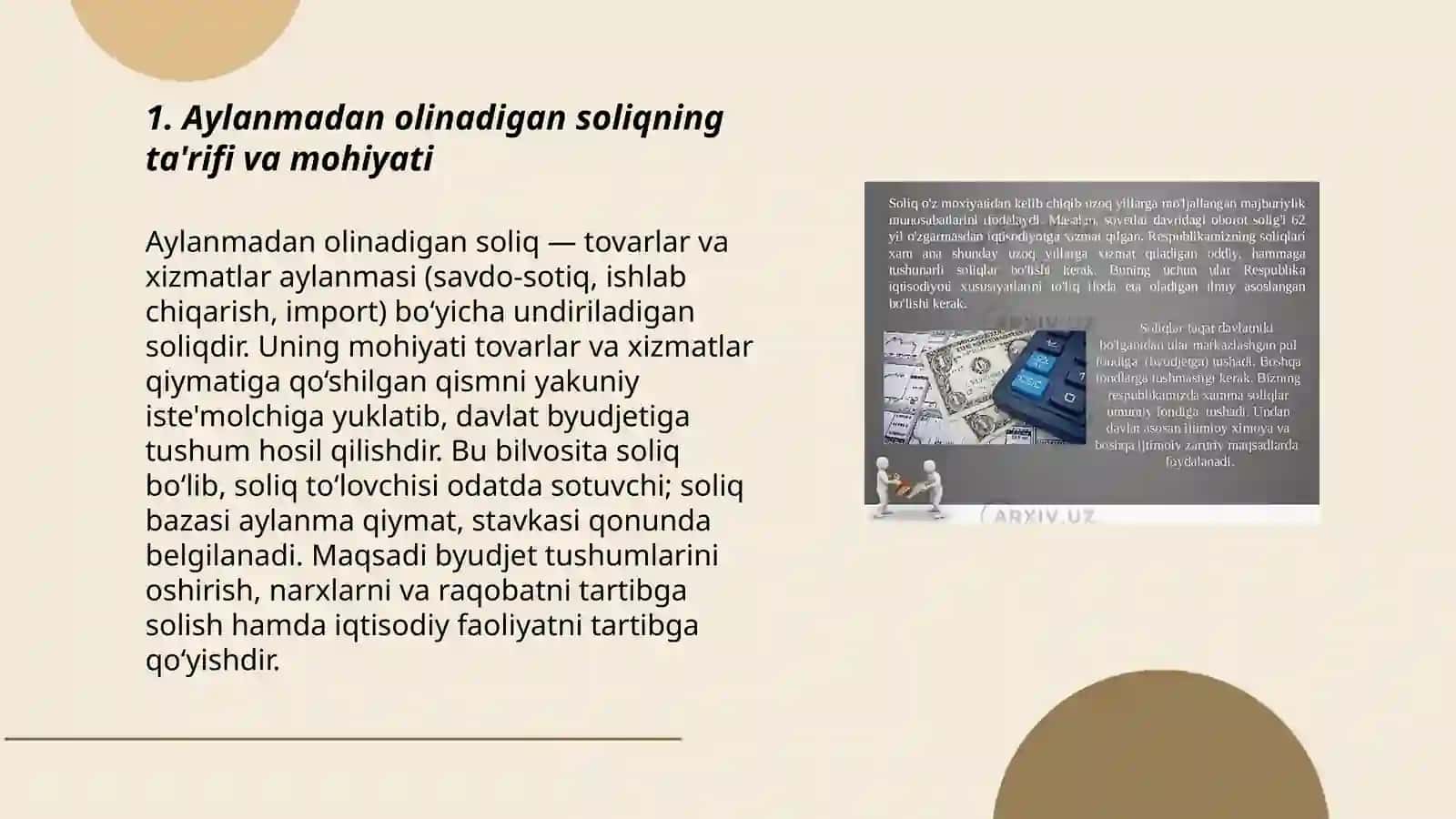 Aylanmadan olinadigan Soliq 3