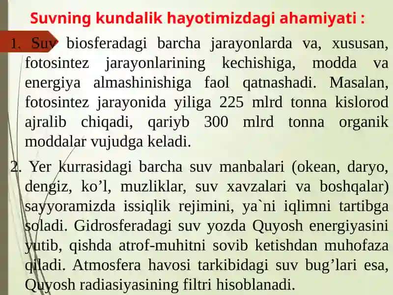 GIDROSFERANI MUHOFAZA QILISH 3