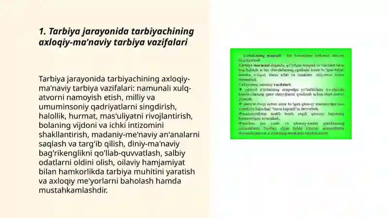 Tarbiya jarayonida tarbiyachining vazifalari 3