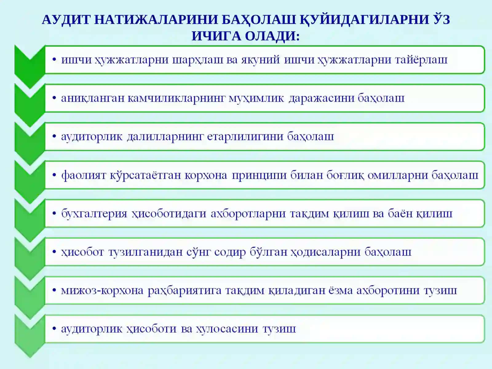 Адит. Натижалари баҳолаш 3