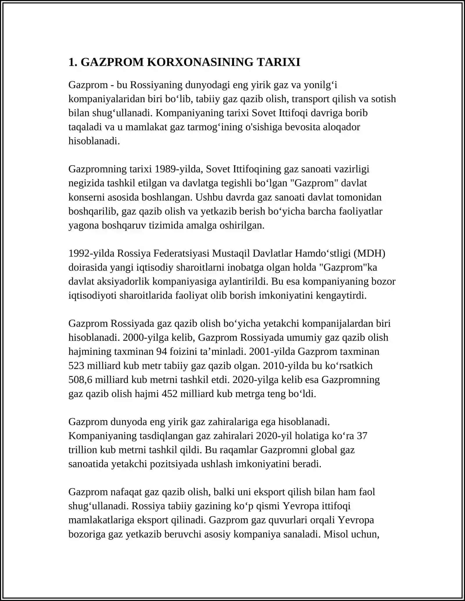 GAZPROM KORXONASI 3