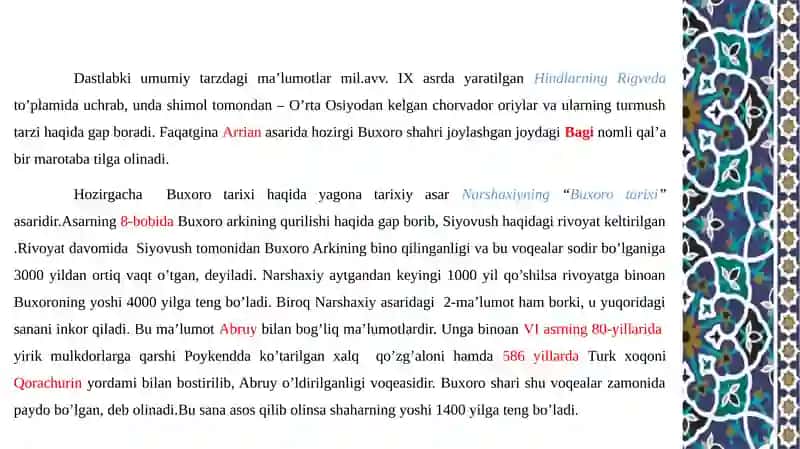Buxoro shahrining arxeologik o’rganilishi 3