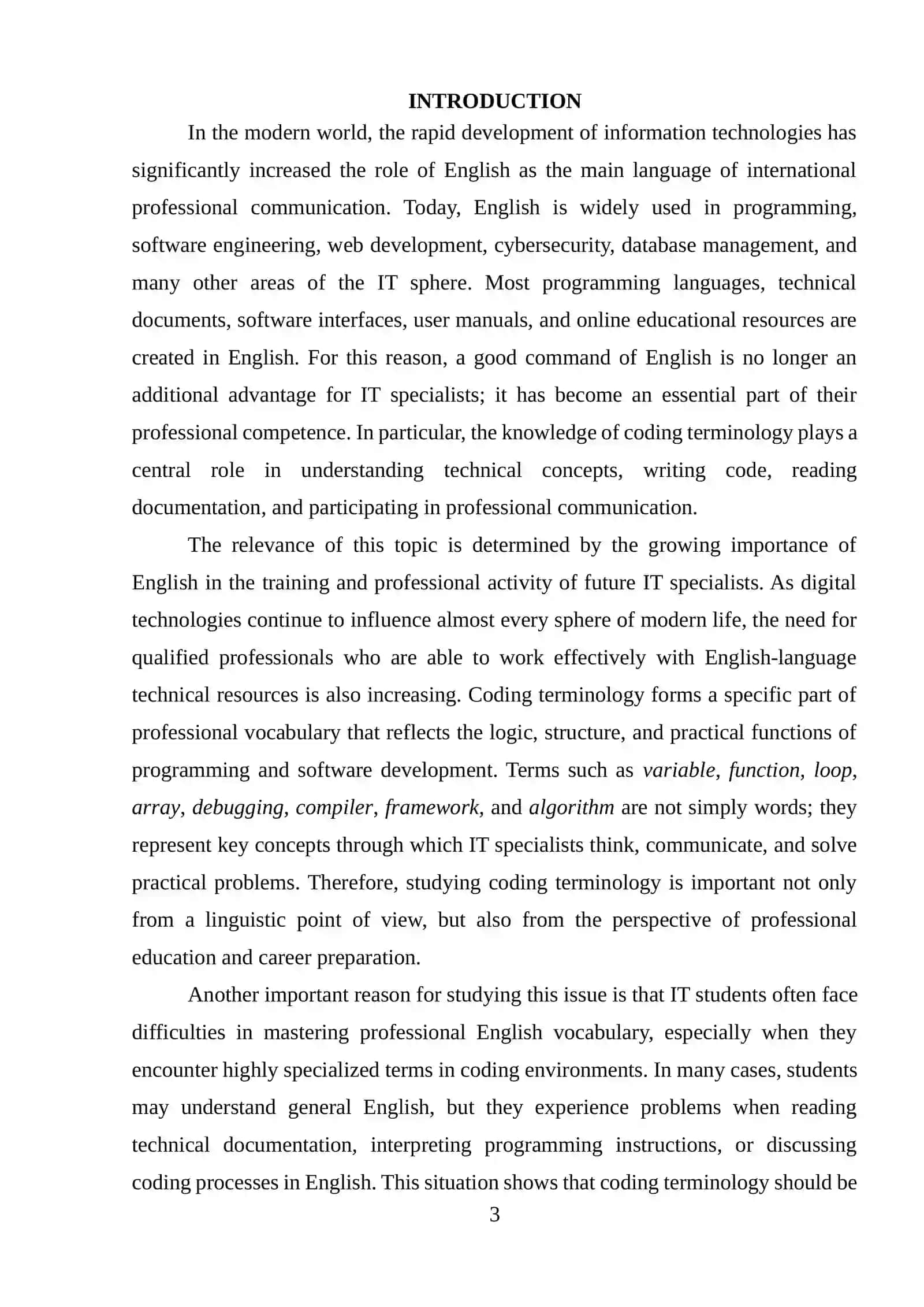 ENGLISH FOR IT SPECIALISTS: CODING TERMINOLOGY 3
