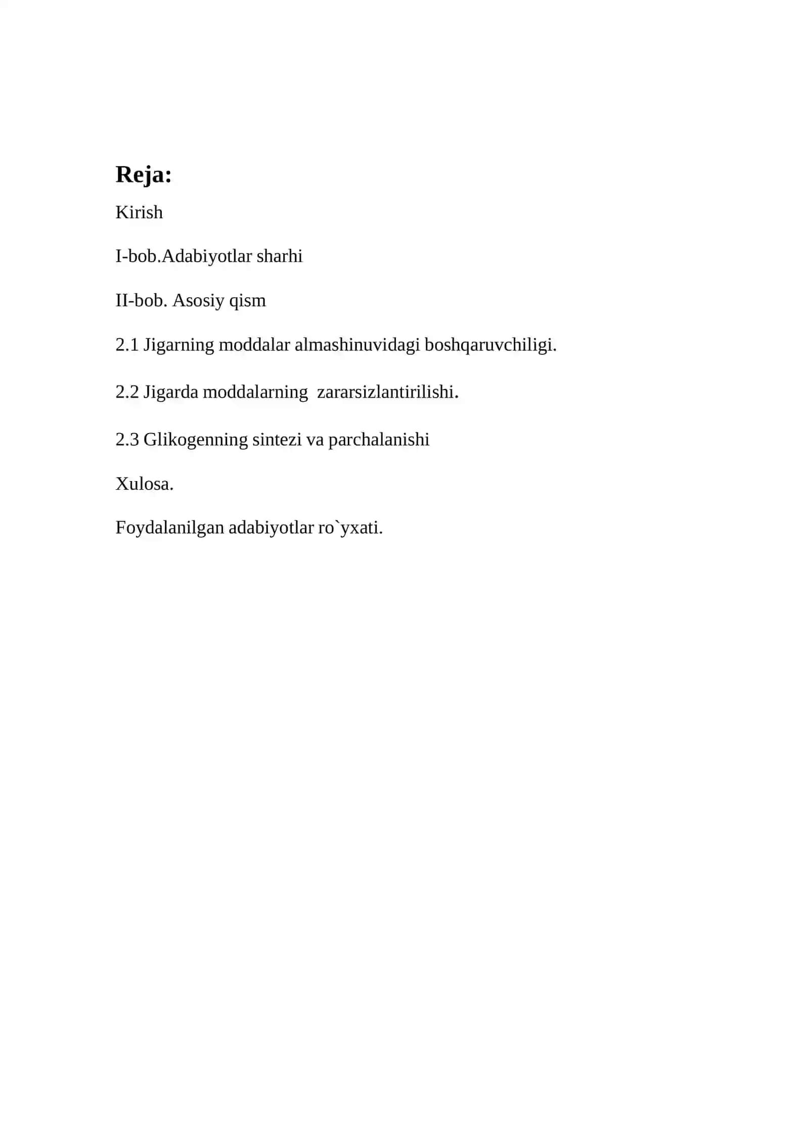 Jigarda glikogen sintezi KURS ISHI 3