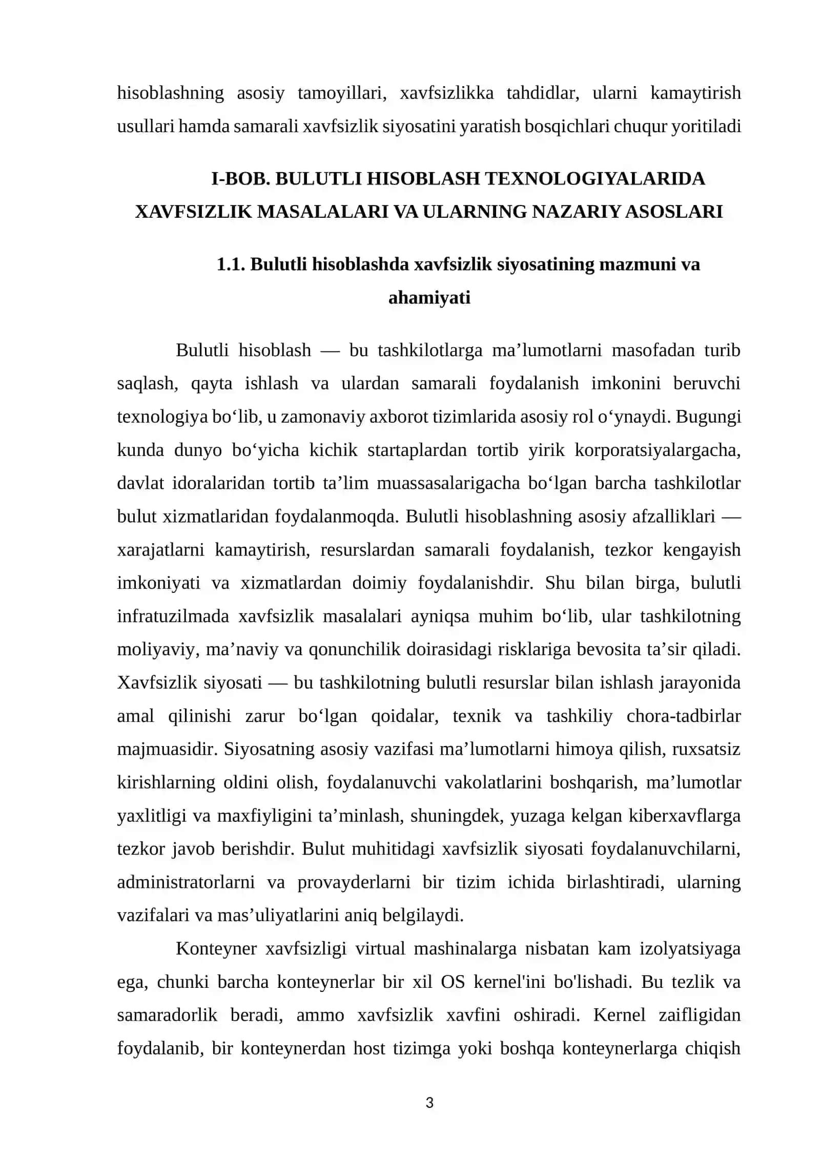 Bulutli hisoblashda xavfsizlik siyosatini ishlab chiqish 3