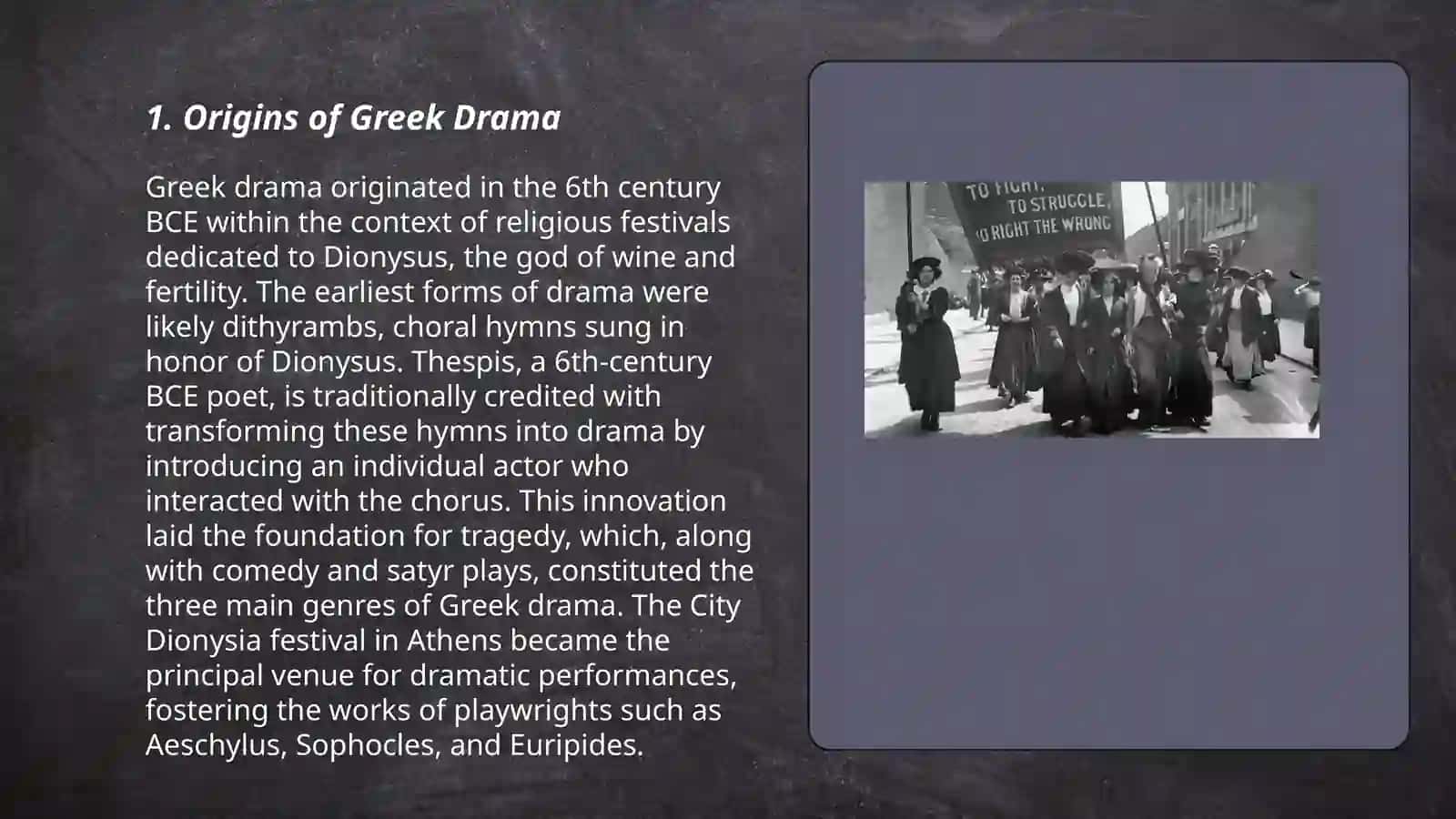 The emergence of drama in Greek literature 3