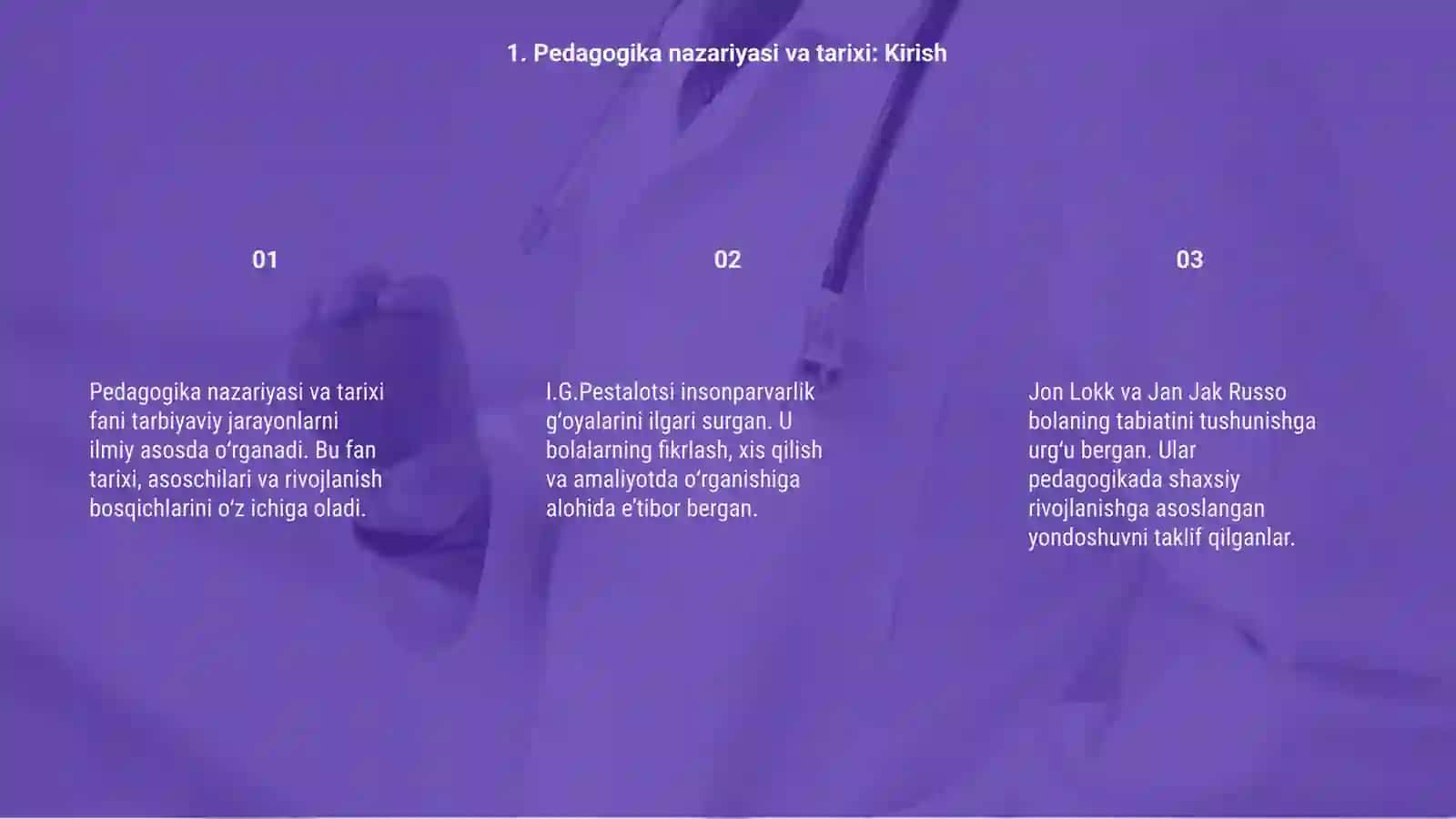 Fan: Pedagogika nazariyasi va tarixi 3