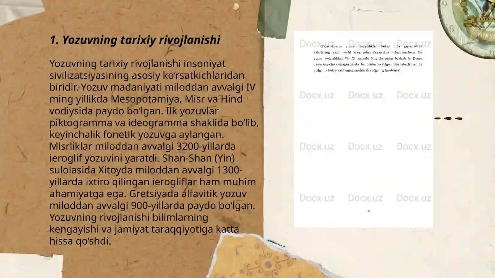 Yozuvning tarixiy rivojlanishi 3
