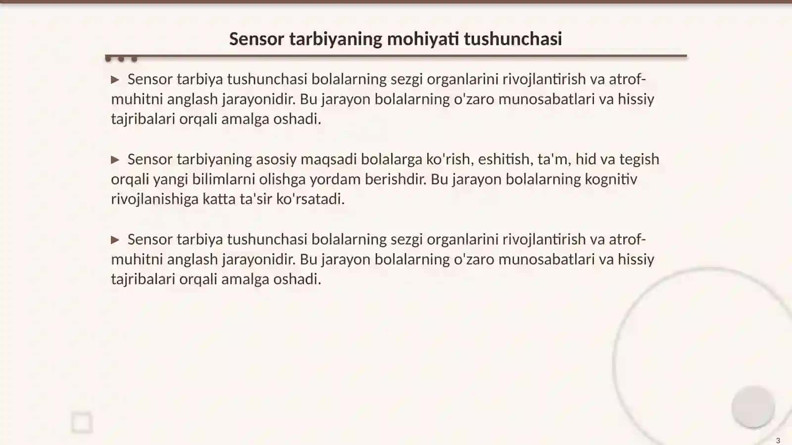 Sensor tarbiyaning mohiyati 3