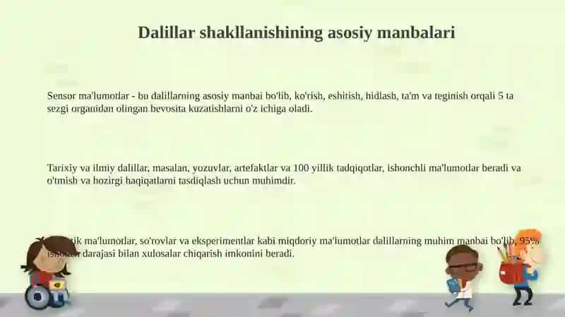 Dalillash va ishonch-e`tiqodning shakllanish jarayoni 3
