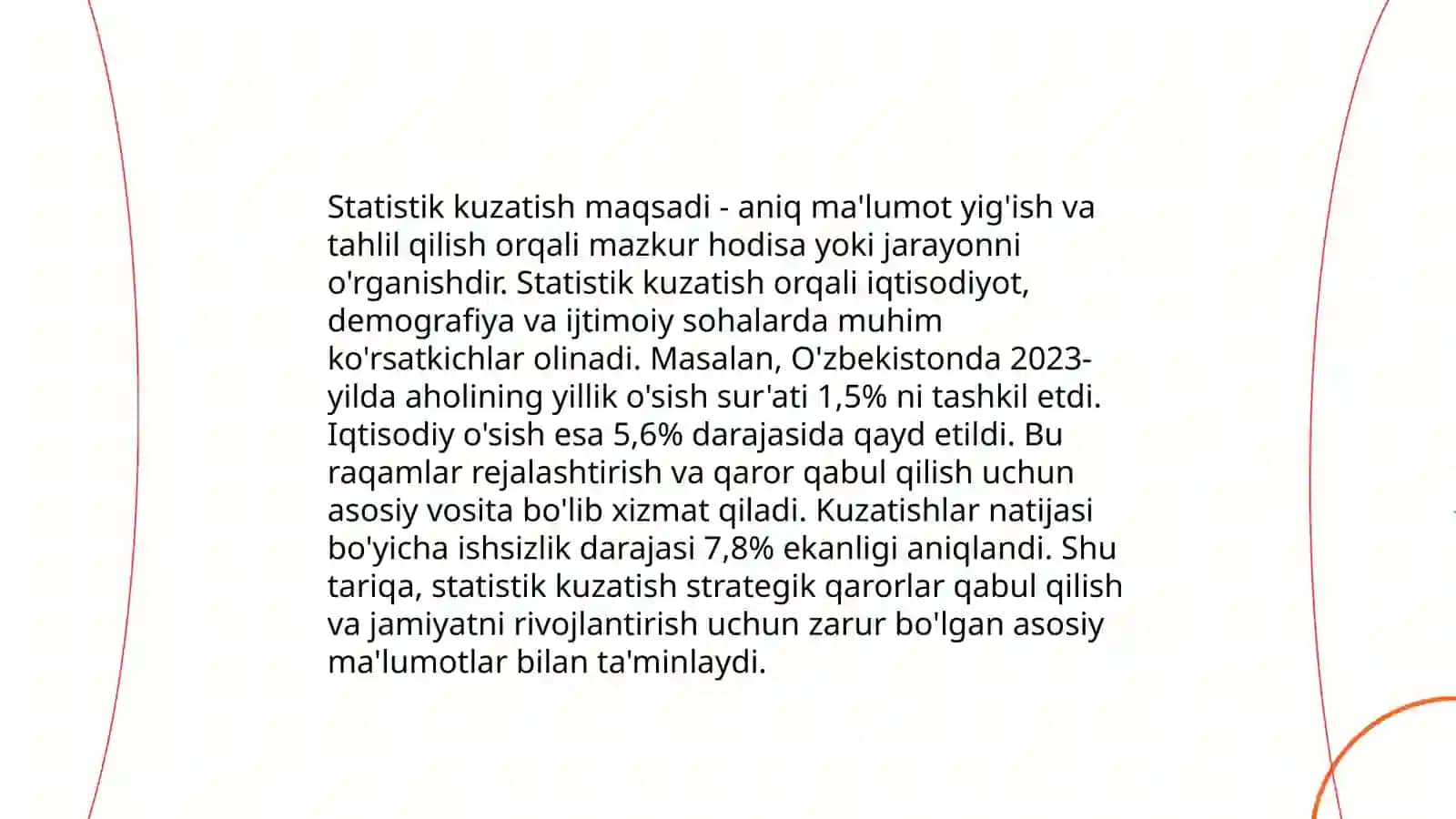 Statistik kuzatish uslubiyati 3
