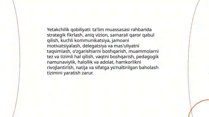 Talim muassasi rahbarining shaxsiy sifatlari 3