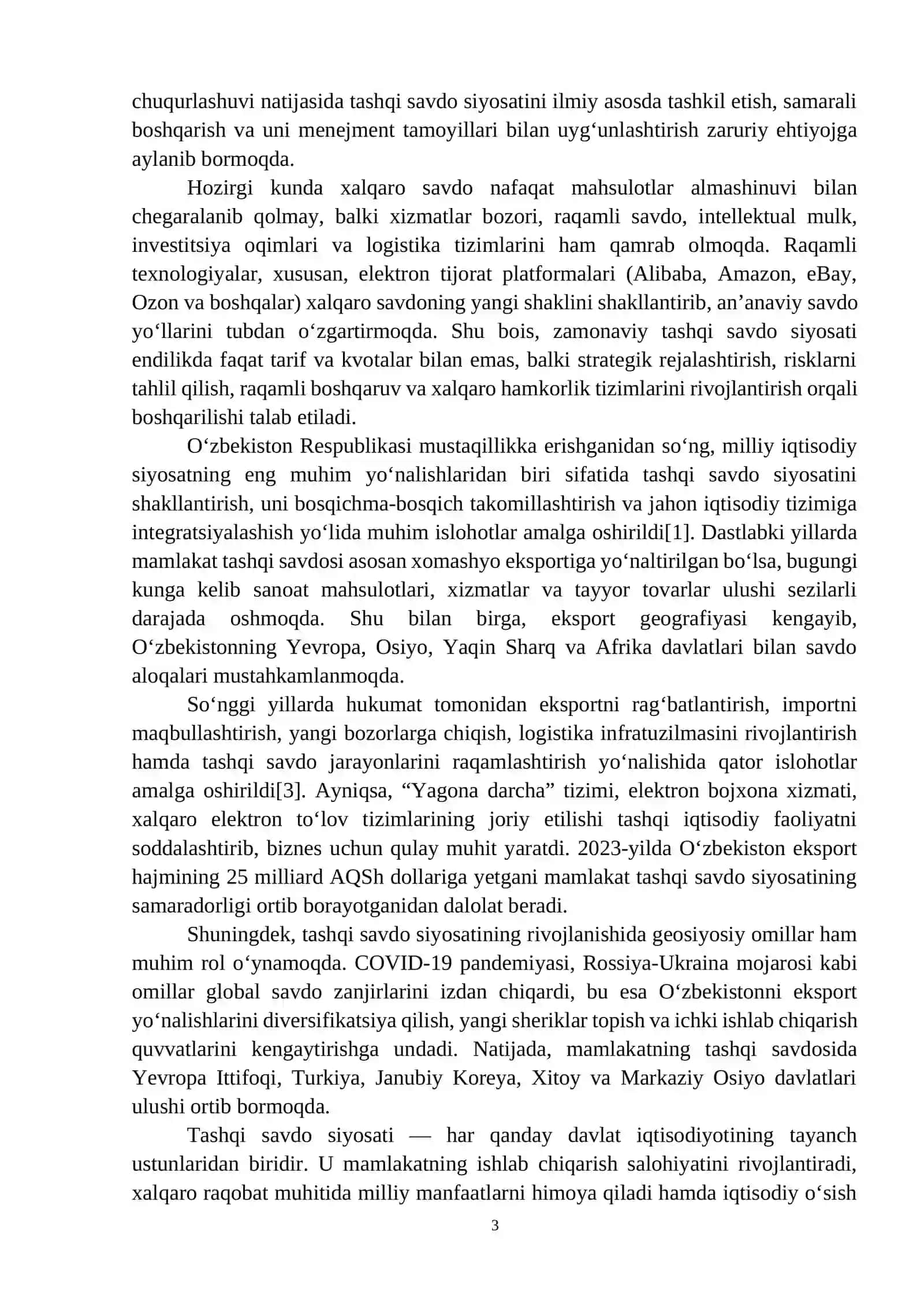 TASHQI SAVDO SIYOSATI 3
