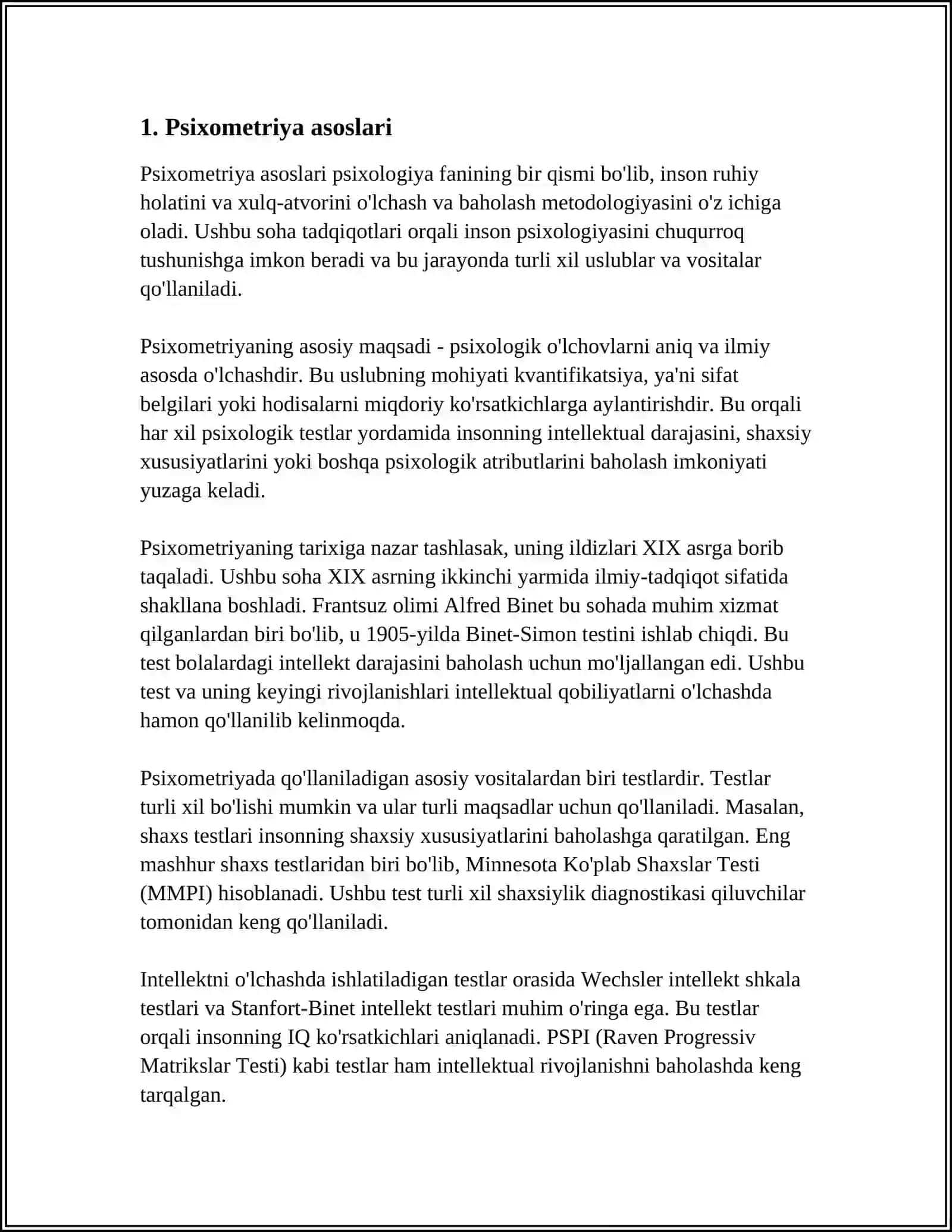 PSIXODIAGNOSTIKANING PSIXOMETRIK ASOSLARI 3
