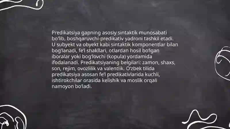 Aloqa-munosabat (sintaktik) kategoriyalari 3