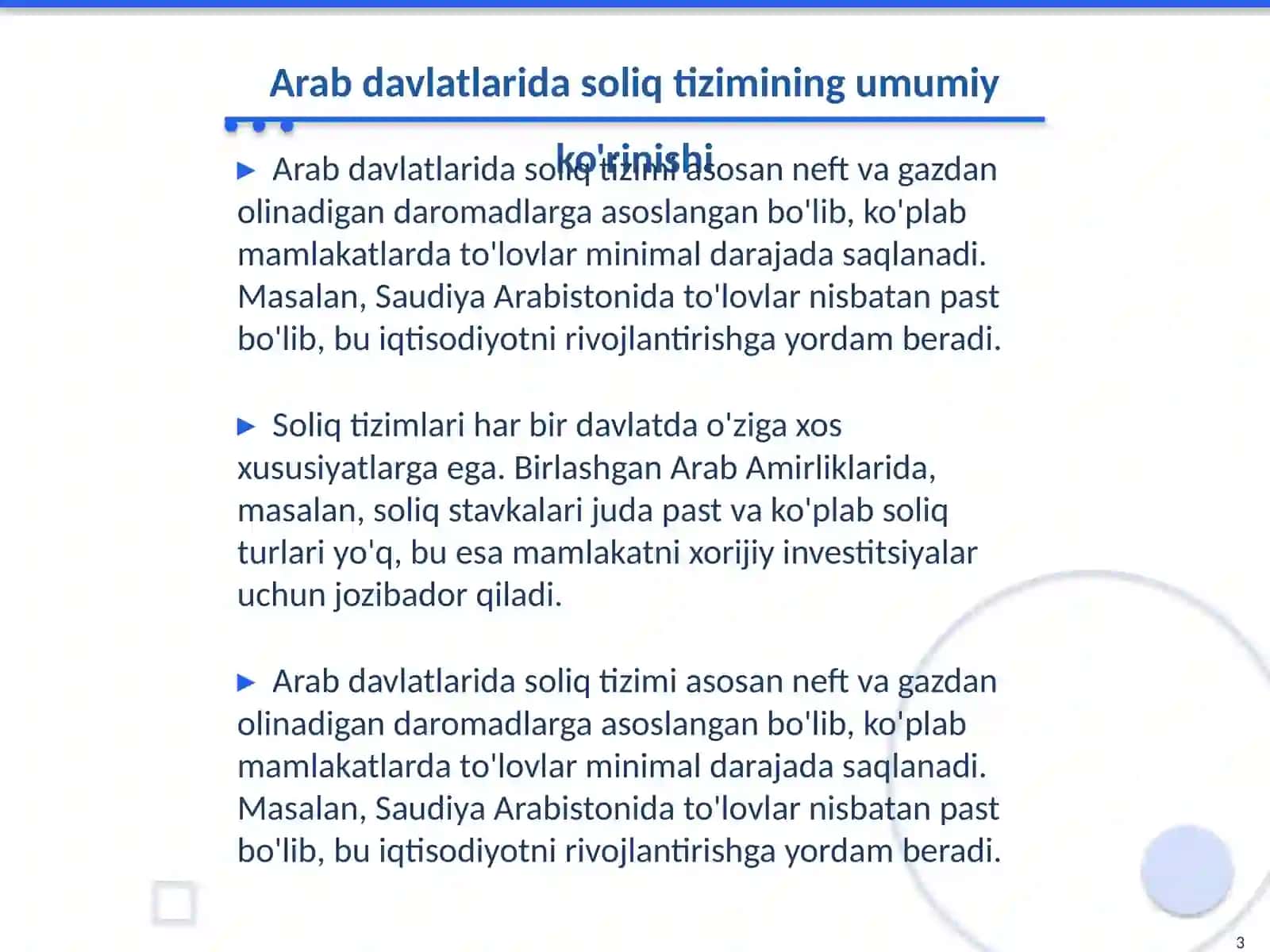 Arab davlatlarida soliq tizimi 3