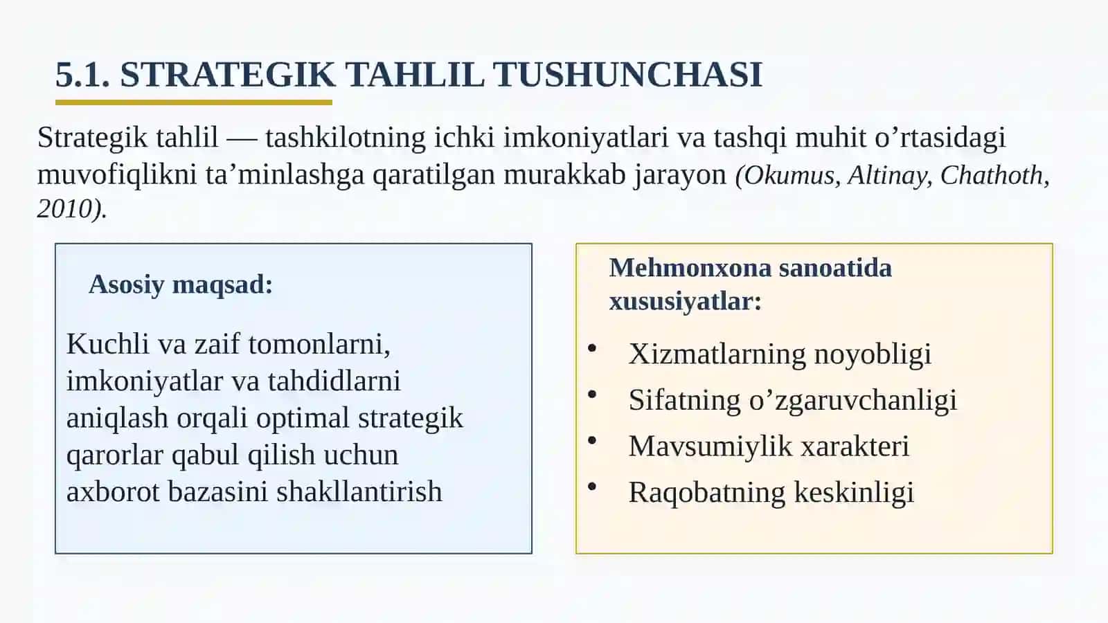 STRATEGIYANI TAHLIL QILISH VA TANLASH 3
