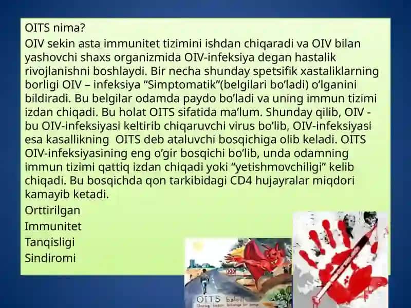 OIV va  OITS  haqida umumiy ma`lumot 3