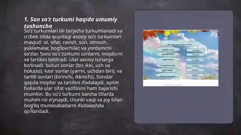 Son soʻz turkumi. 3