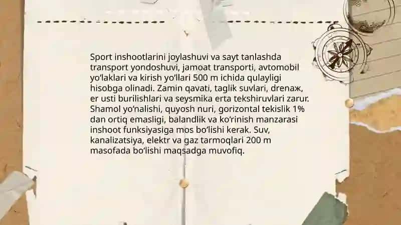 Sport inshootlarini loyihalash 3