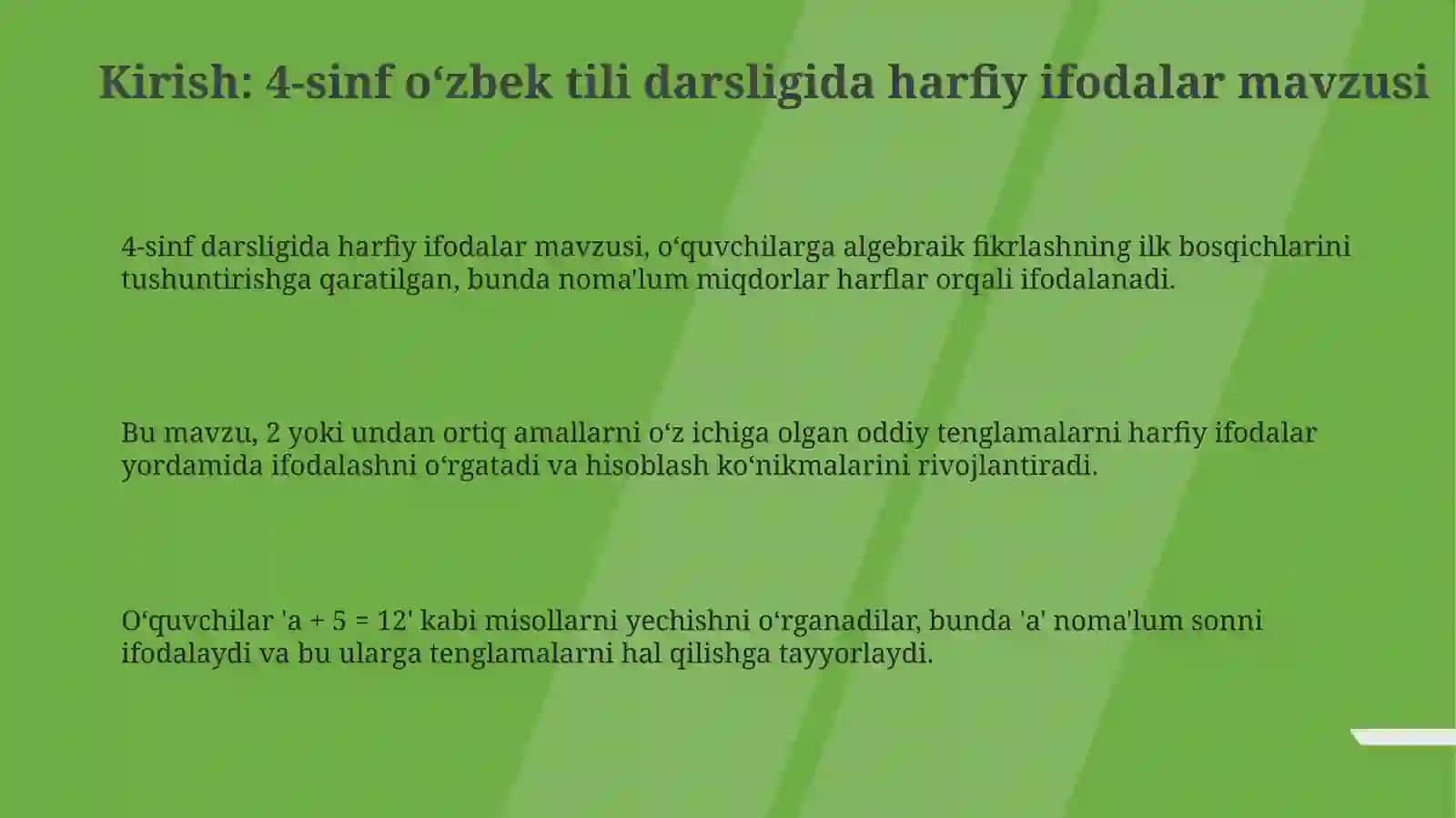 4 sinf Ona tili darsligidan Harfiy ifodalar mavzusi 3