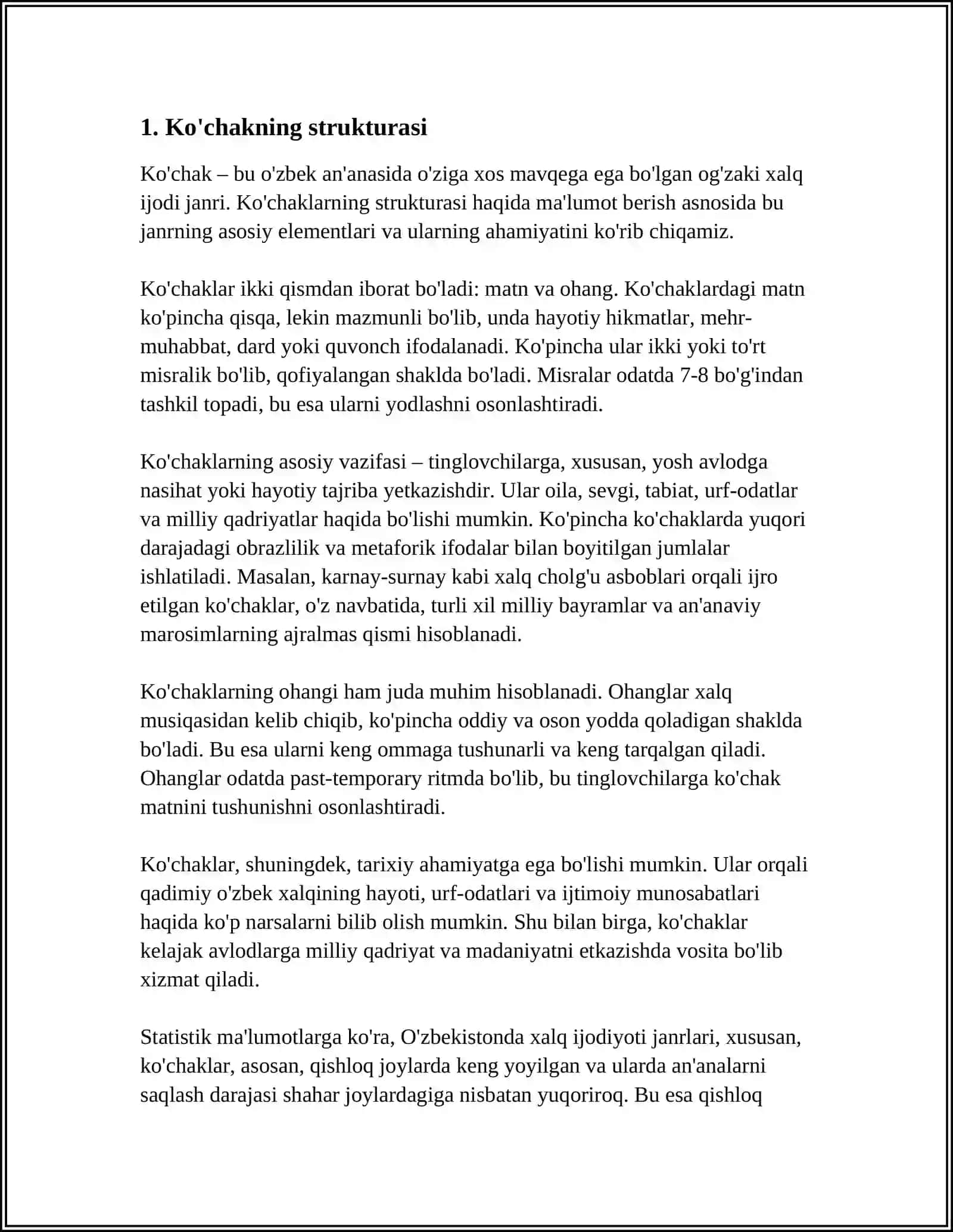 MUSTAQIL ISH Mavzu: KOʻCHAKNING ANATOM TUZILISHI 3