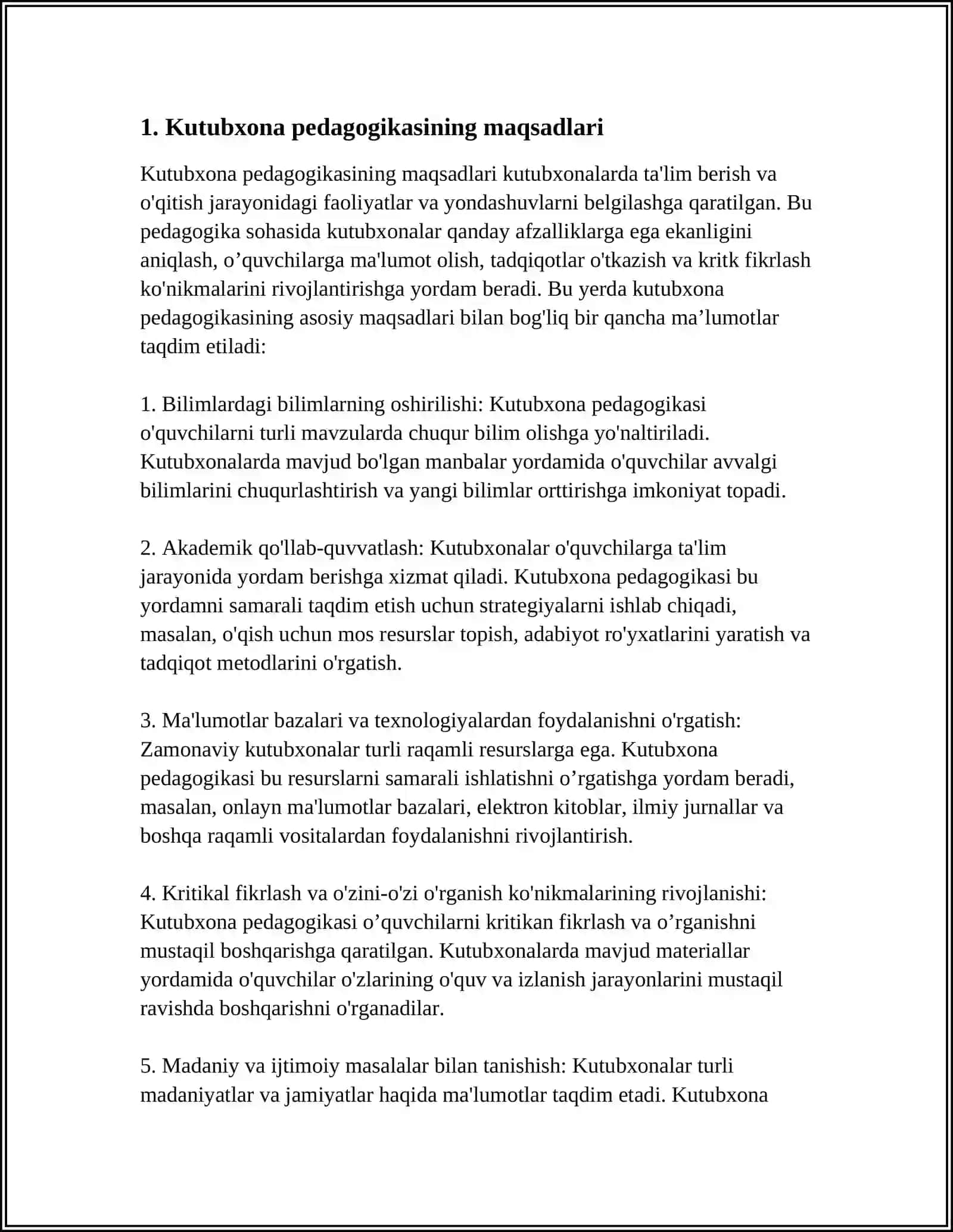KUTUBXONA PEDAGOGIKASINING TAMOYILLARI 3