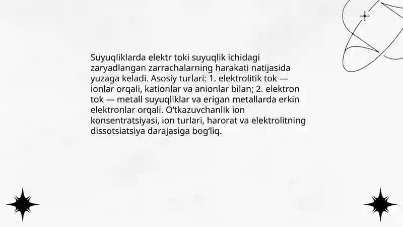 Suyuqliklarda elektr toki 3