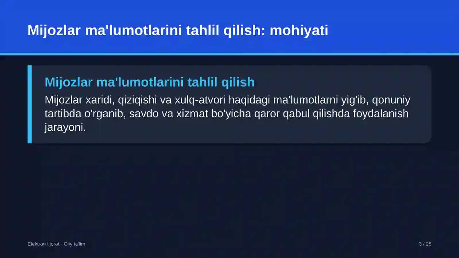 Logistika markazlarida mijozlar ma'lumotlarini tahlil qilish 3