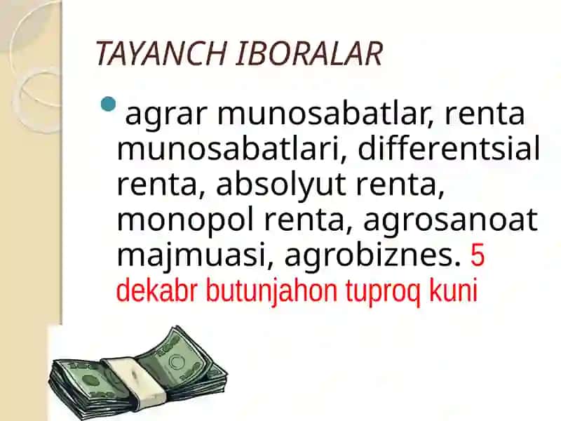 AGRAR MUNOSABATLAR VA AGROBIZNЕS 3