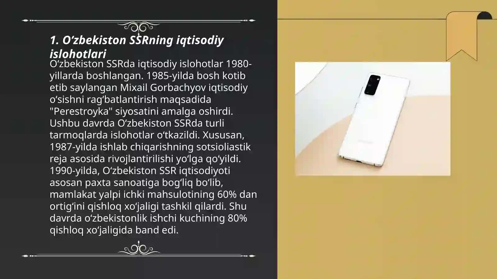 Oʻzbekiston SSRning iqtisodiy islohotlari 3
