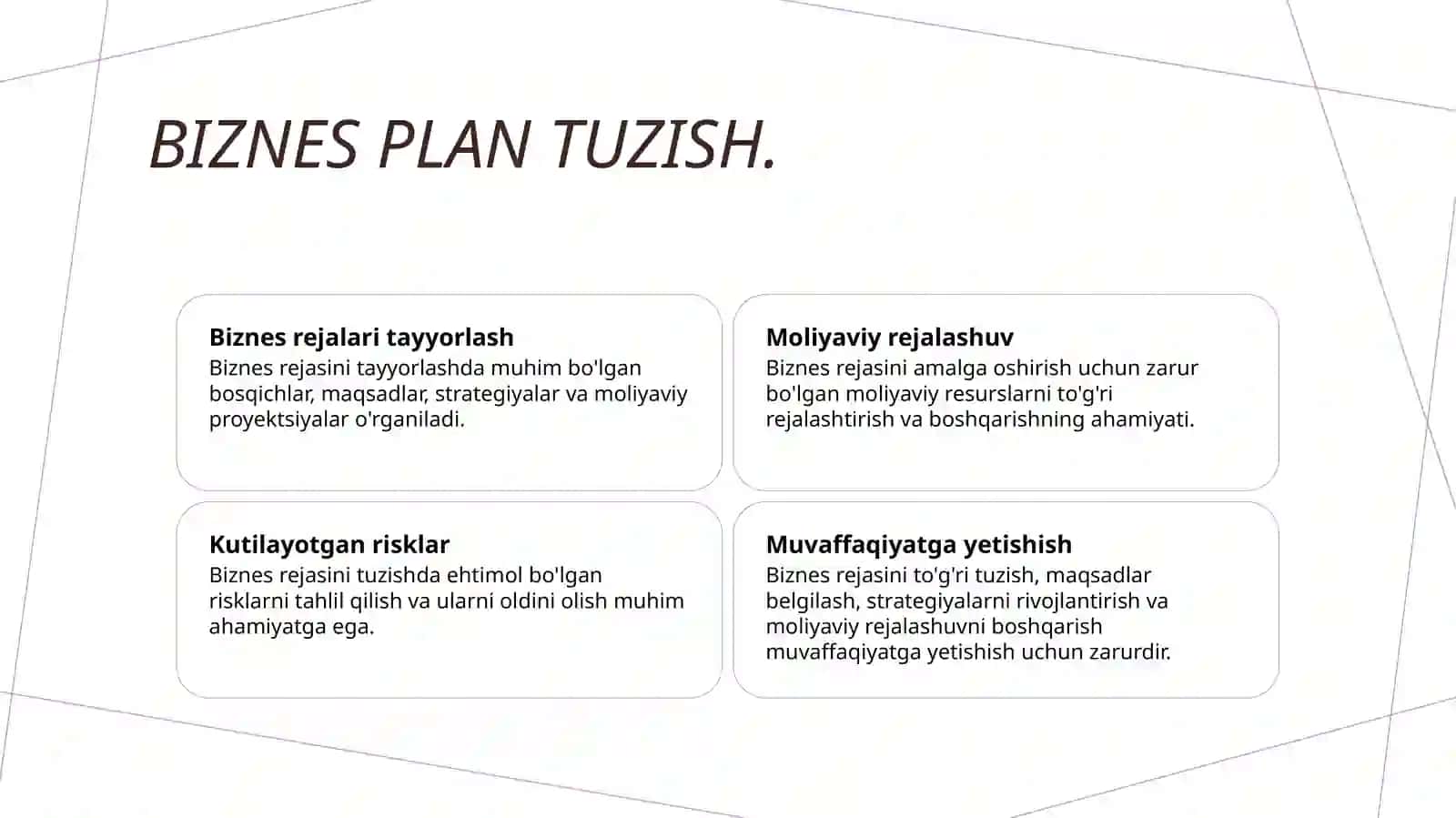 Biznes plan tuzish 3