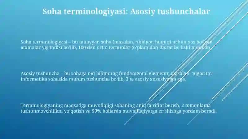 Sohaviy Terminologiya Asoslari 3