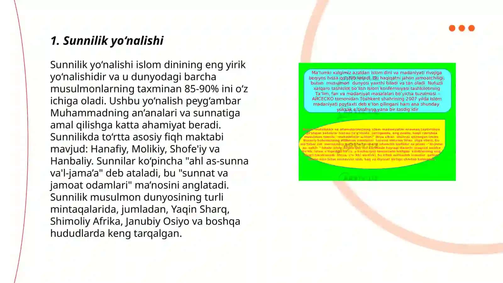 Islom oqimlari va yo'nalishlari 3