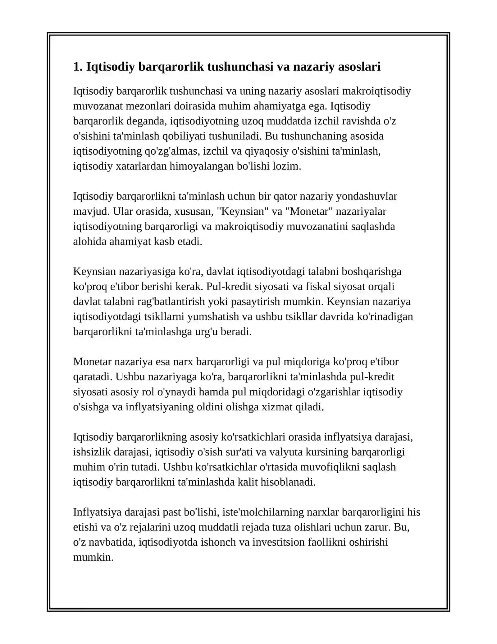 IQTISODIY BARQARORLIK VA MAKROIQTISODIY MUVOZANAT MEZONLARI 3