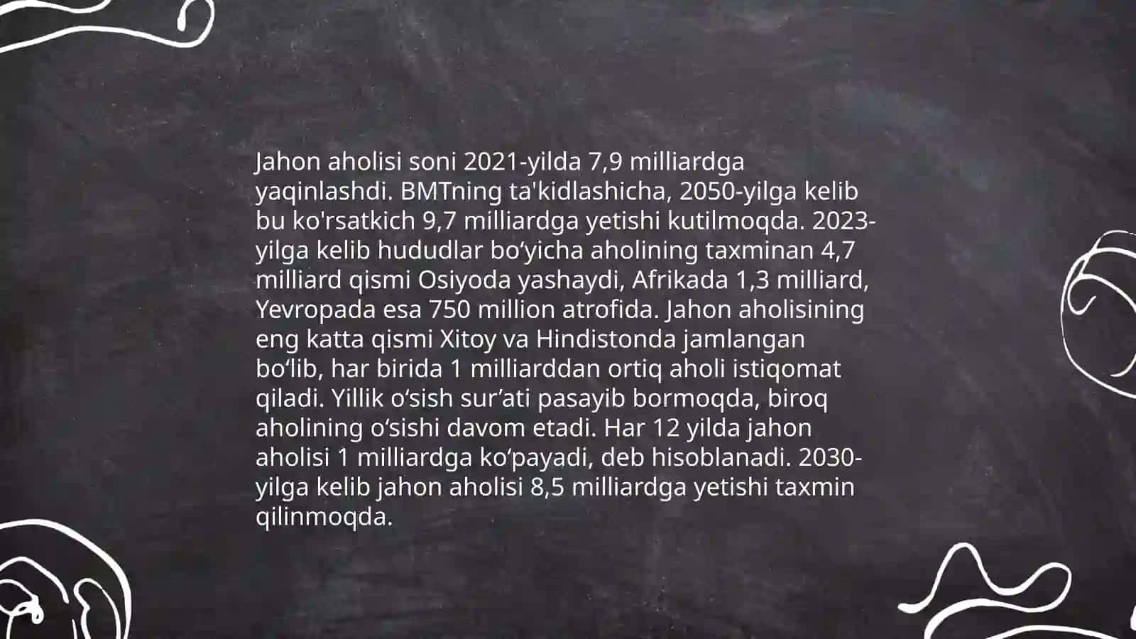 Xalqaro aholi turmush darajasi statistikasi 3