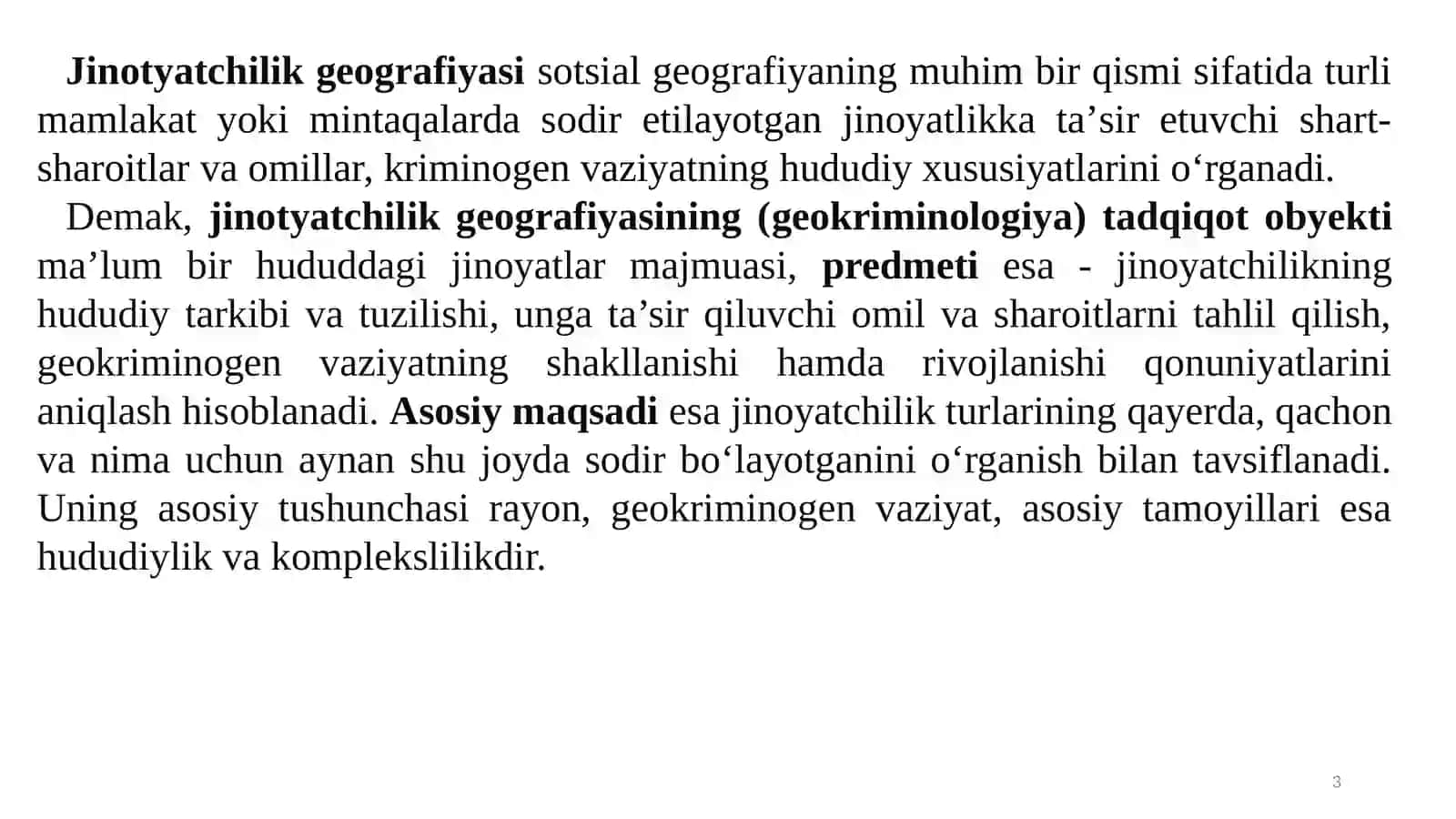 Jinoyatchilik geografiyasi 3