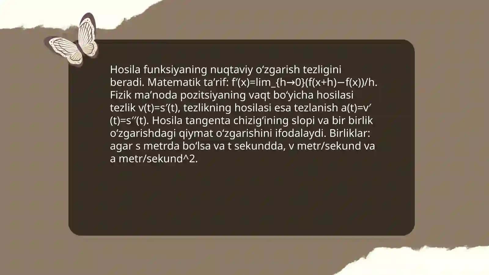 Hosilaning tadbiqi (matematika fanidan) 3