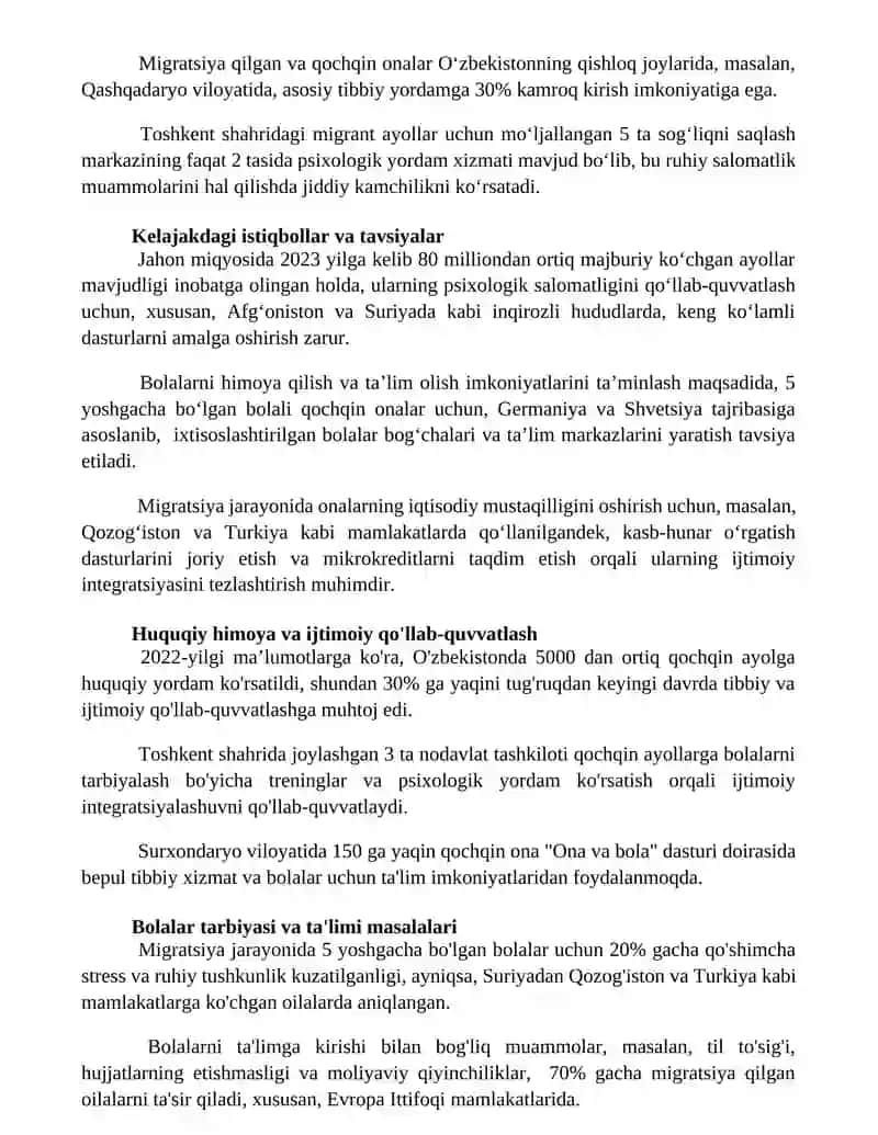 Migratsiya va qochoqlar Mommosi 3