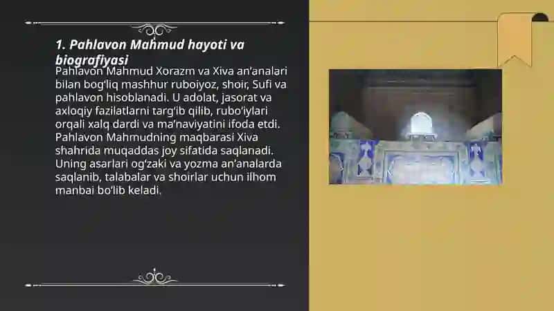 Pahlavon Mahmudning Ruboiylari 3