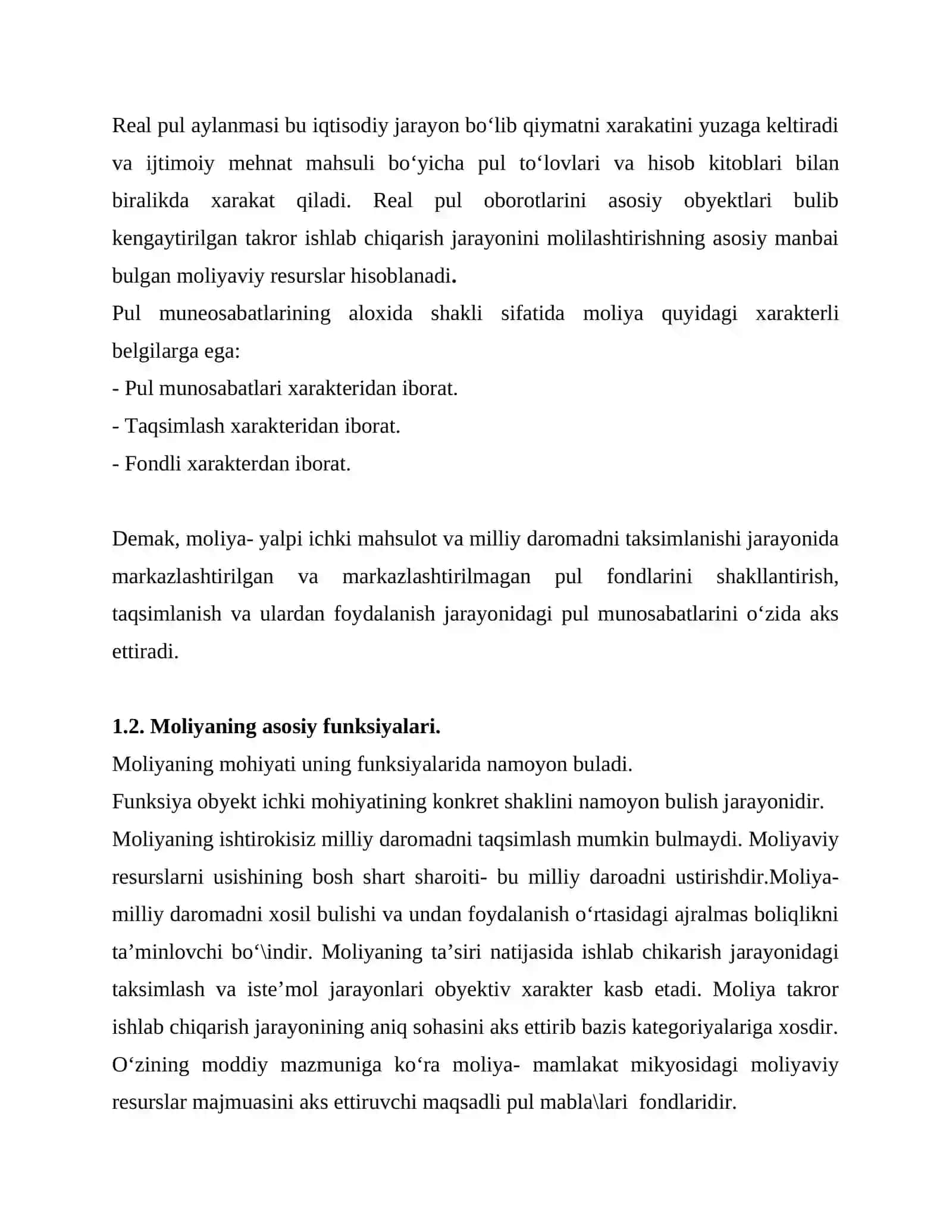 Moliyaning ijtimoiy iqtisodiy mohiyati va funksiyalari 3